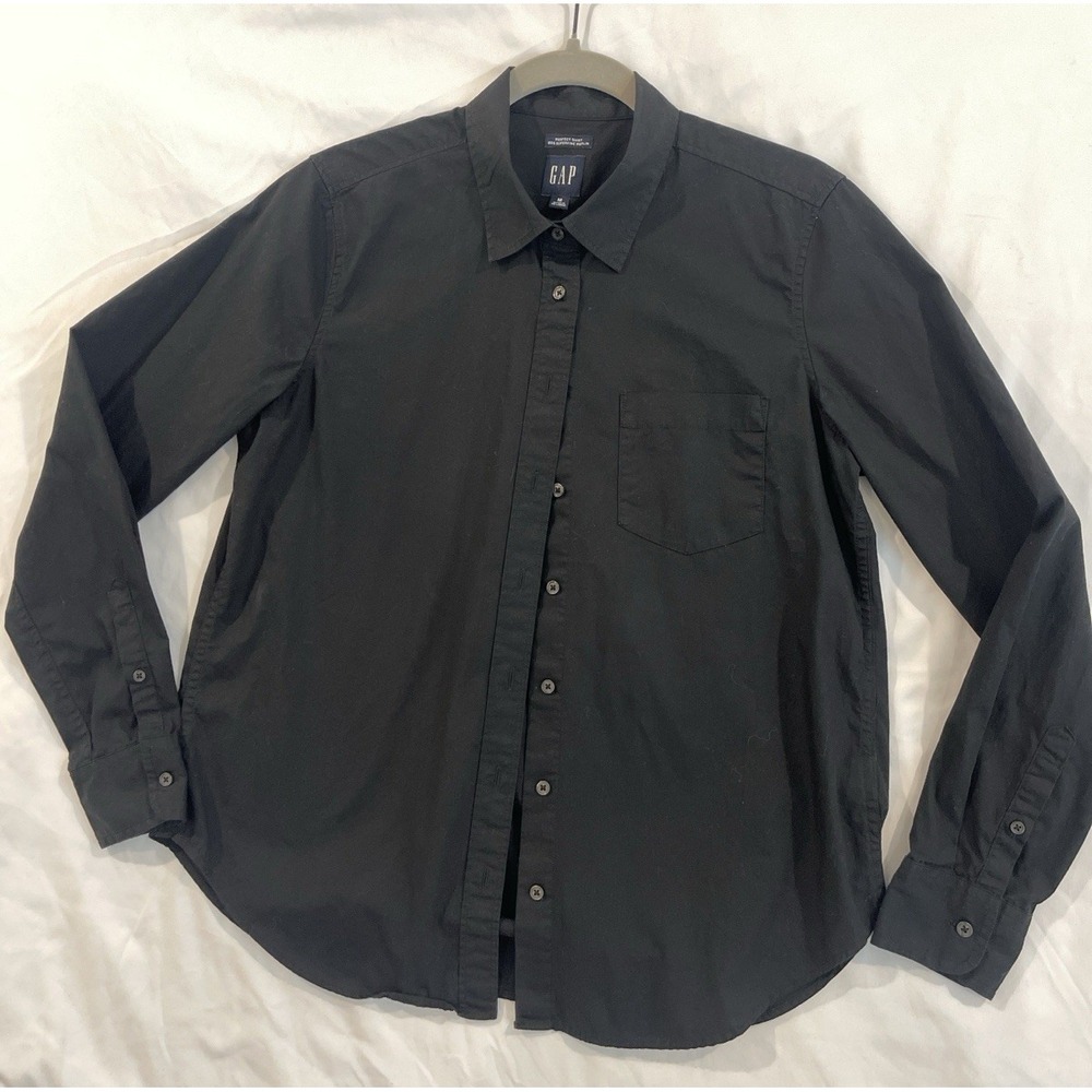 Gap Womens's Medium Cotton Shirt Long Sleeve 80's Superfine Poplin Perfect Shirt